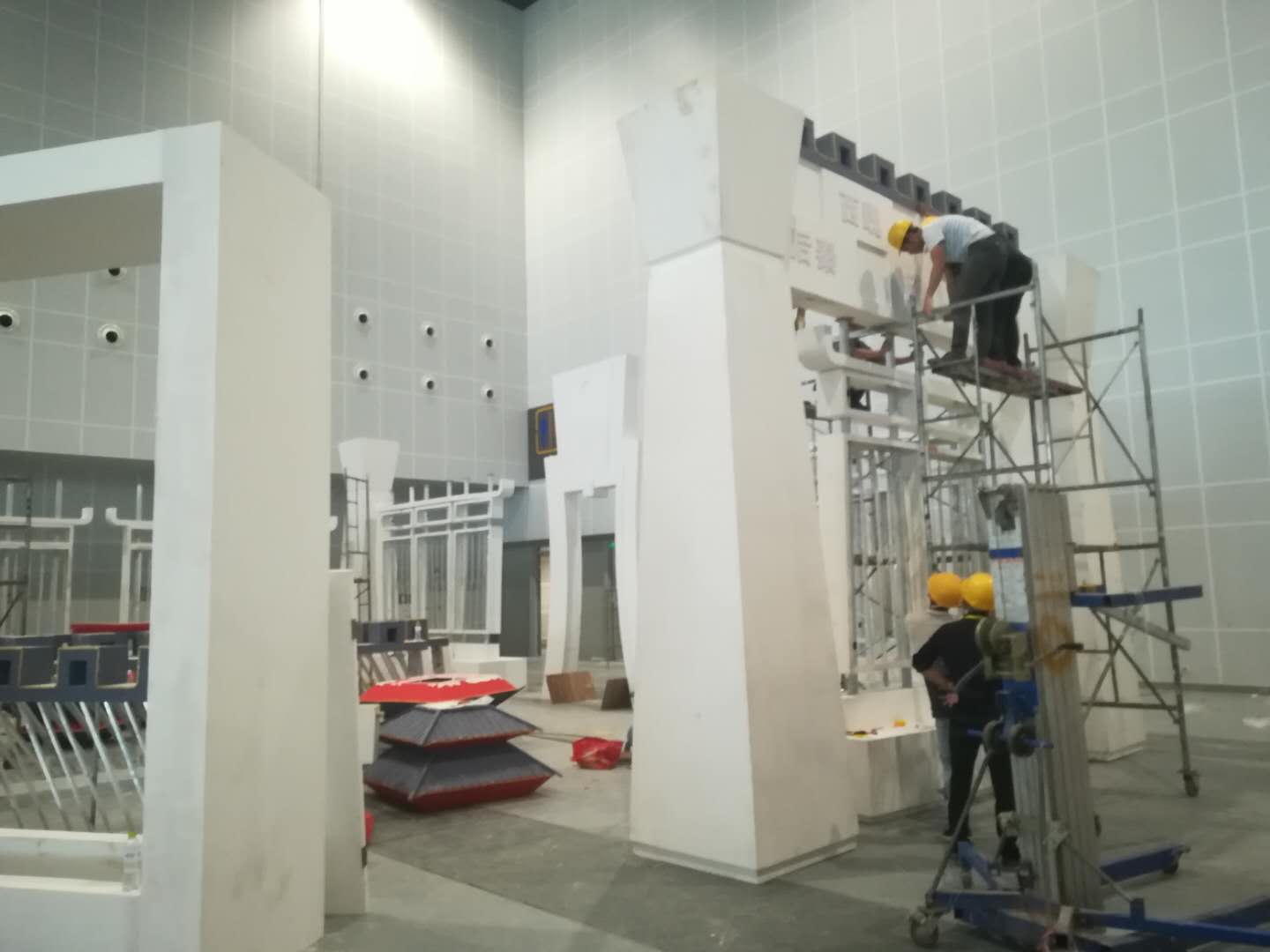 2019年中國飼料工業(yè)展覽會展位火熱搭建中